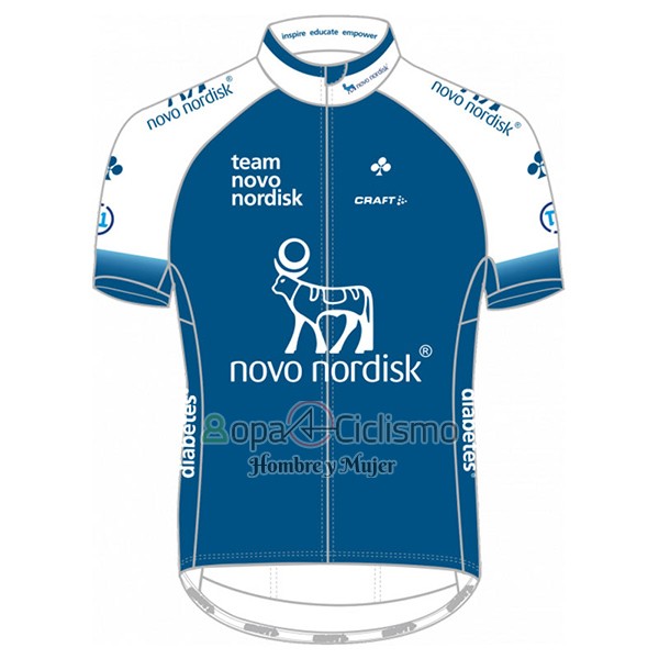 Novo Nordisk Ropa Ciclismo Culotte Corto 2017 Hombre Mangas Cortas Novo Nordisk Azul